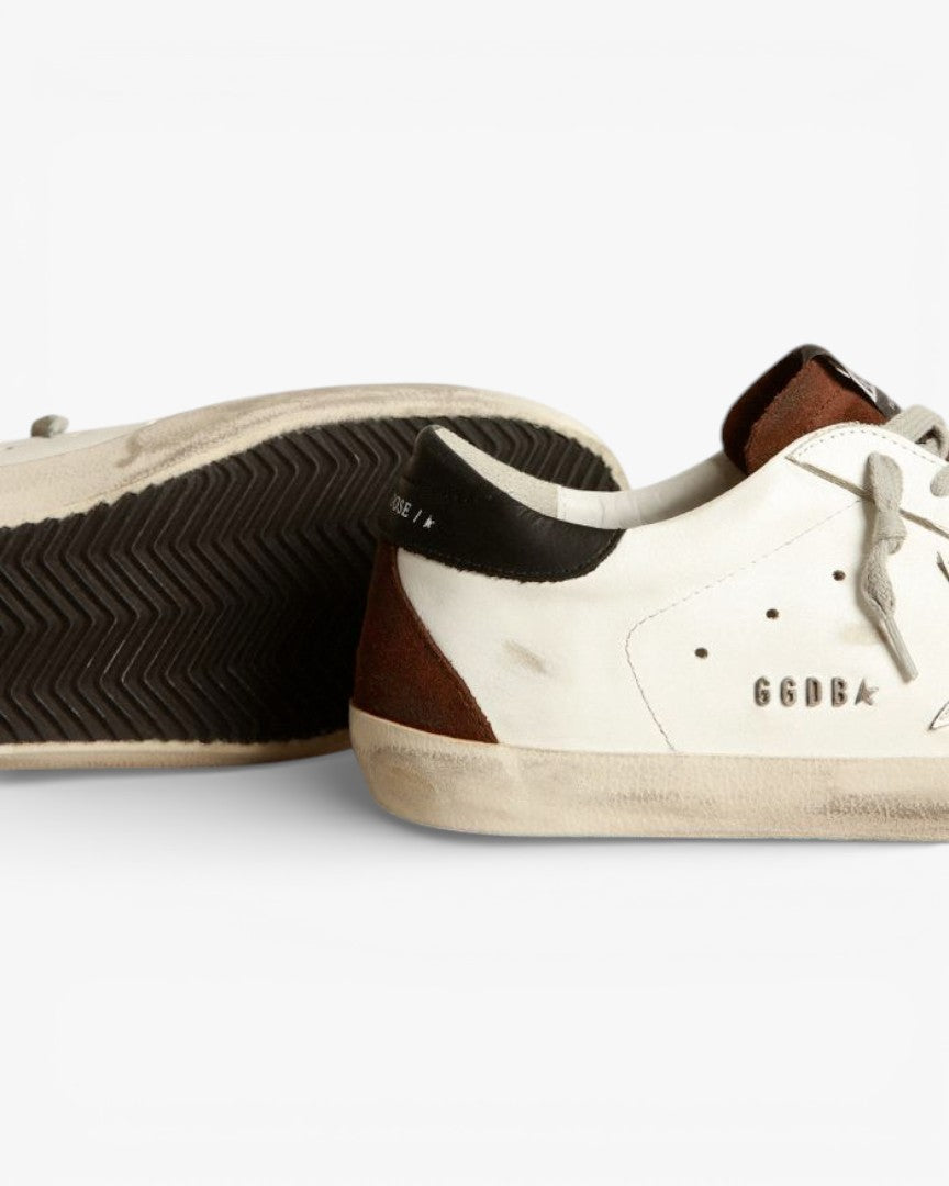 Golden Goose Super‑Star Sneakers Two‑Tone White Brown