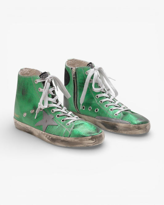 Golden Goose FRANCY Sneakers Coated Cotton Canvas Laminated Leather Star