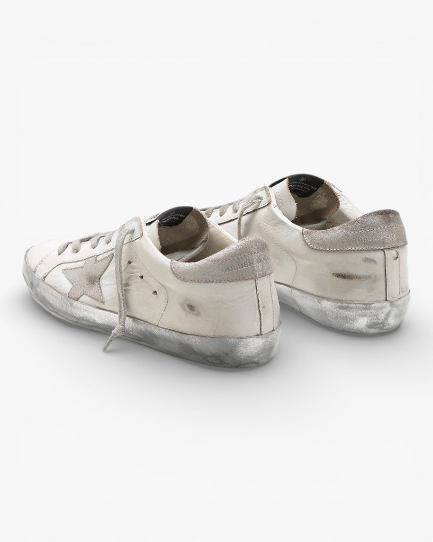 Golden Goose Superstar Sneakers White Silver