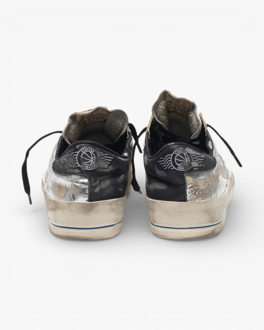 Golden Goose Silver Floral Stardan LTD Sneakers