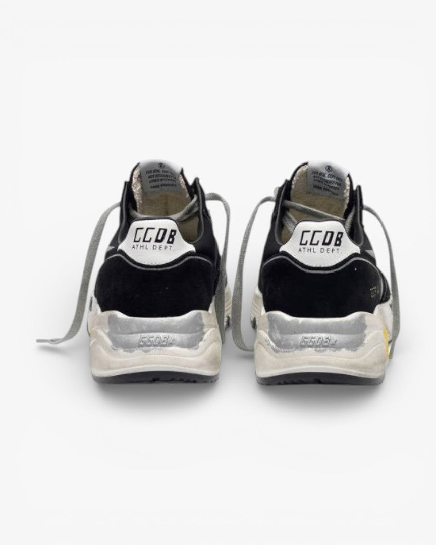 Golden Goose Black Running Sole Sneakers Silver Star