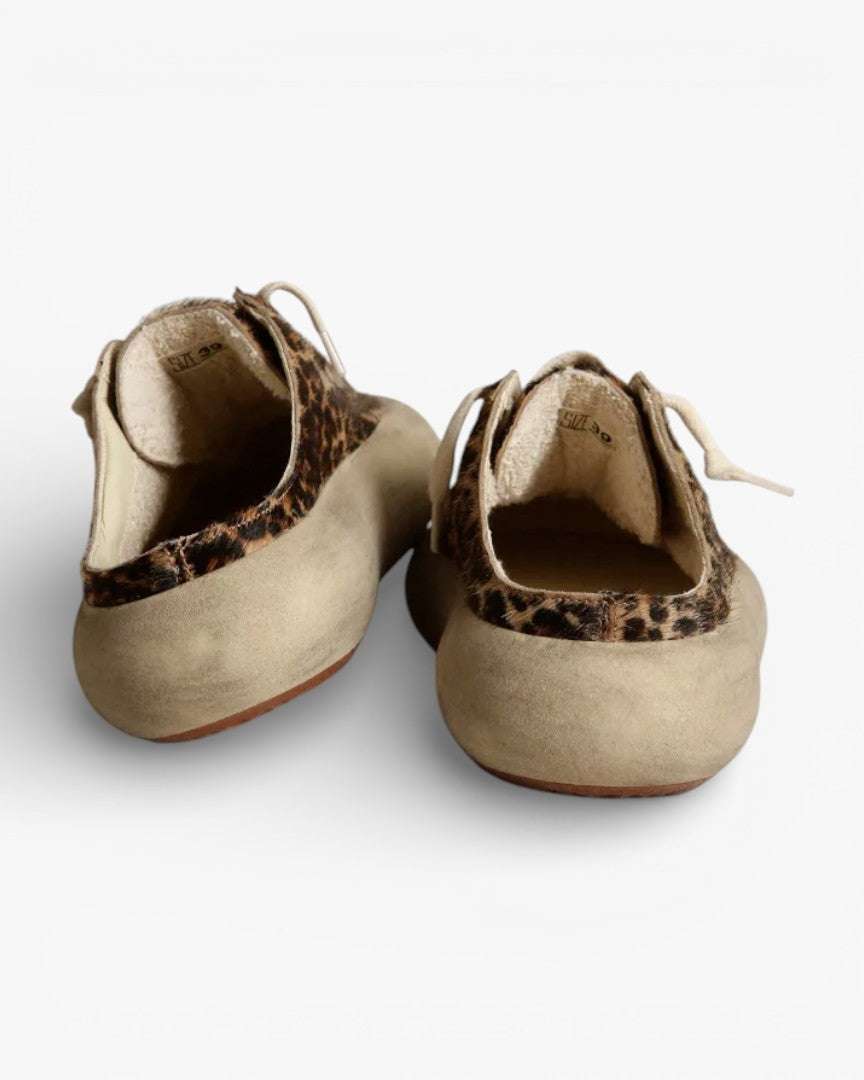 Golden Goose Space Star Leopard Pony Skin Sabot Sneakers
