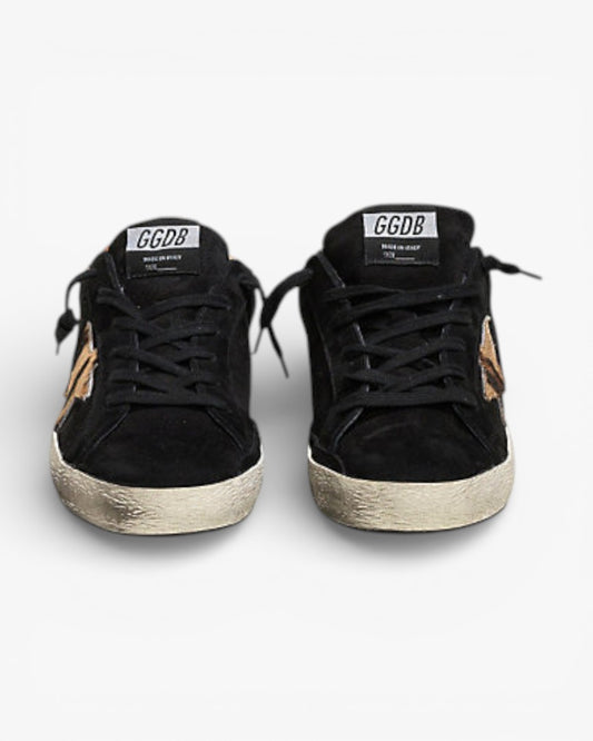Golden Goose Super-Star Sneakers with Pony Hair Star