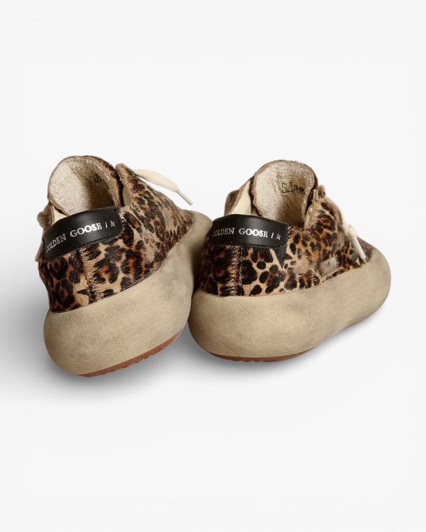 Golden Goose Space Star Leopard Pony Skin Sneakers