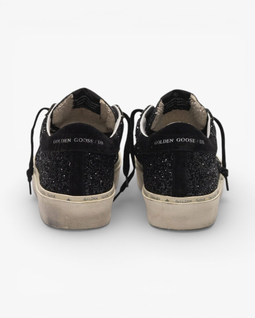 Golden Goose Hi-Star Sneakers Black Glitter Upper