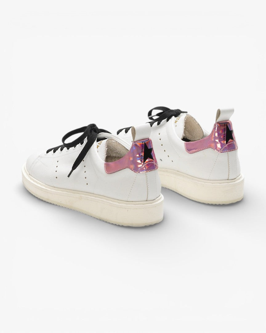 Golden Goose STARTER Sneakers G30WS631 with Calf Leather Upper and Iridescent Heel Tab