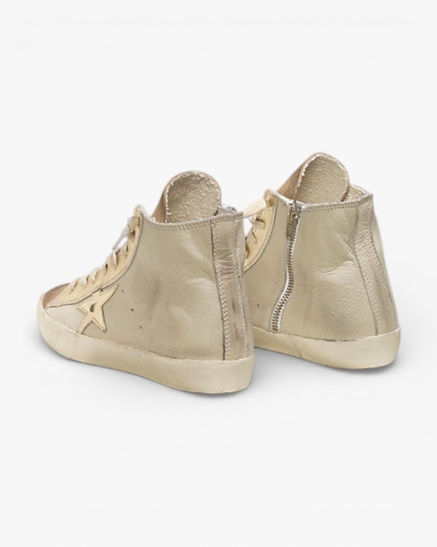Golden Goose FRANCY Sneakers Pelle Stella Pelle Monochromatic Off-White