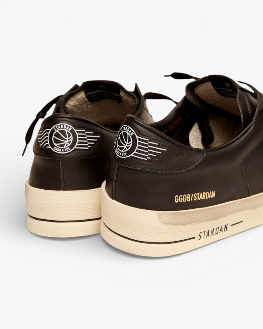 Golden Goose Black Leather Stardan Vintage Sneakers