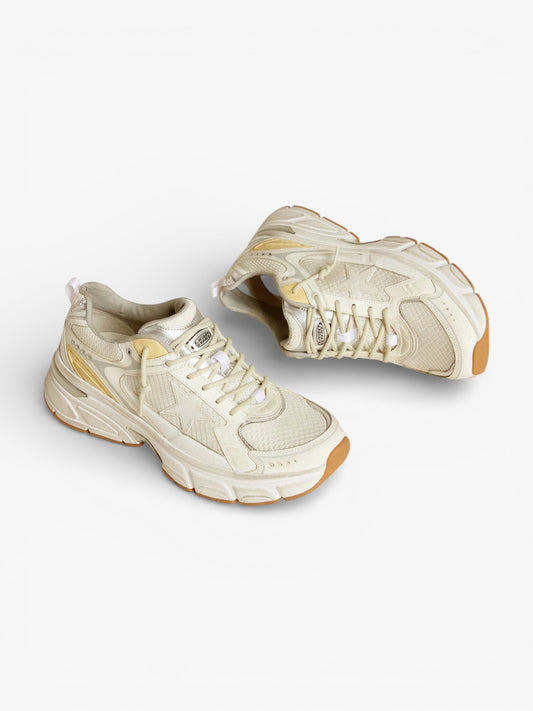 Golden Goose Lightstar Black Leather and Mesh Sneakers