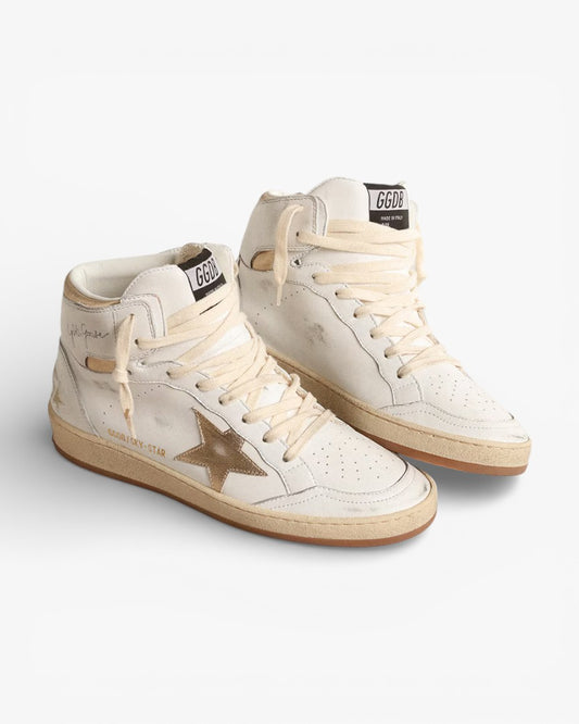 Golden Goose Sky Star White High Top Sneakers