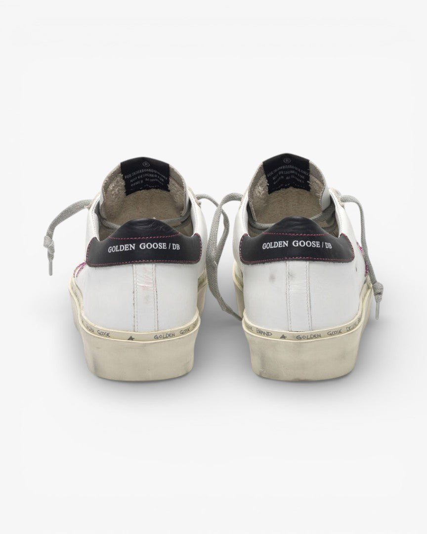 Golden Goose Hi-Star Sneakers Pink Glitter Star Black Heel Tab