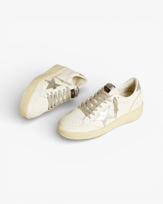Golden Goose Super-Star Cream Silver Star Sneakers