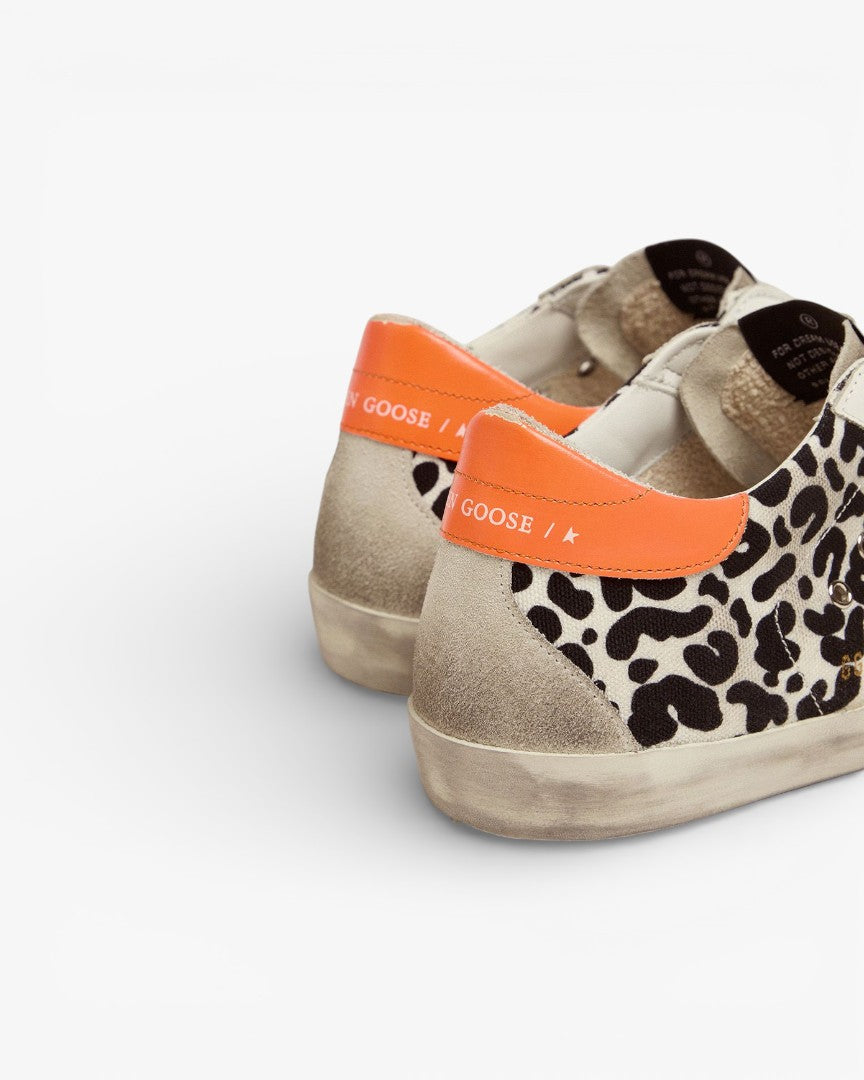 Golden Goose Super‑Star Sneakers Leopard Print Neon Accents