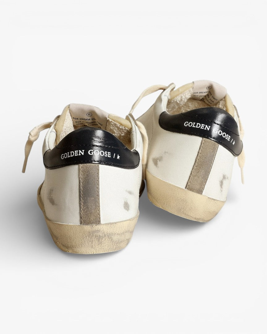 Golden Goose Super‑Star Sneakers Perforated Star Midnight Blue Heel