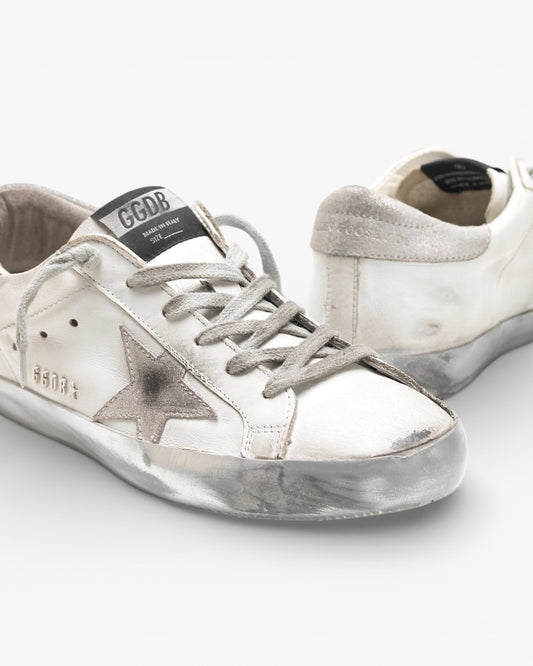 Golden Goose Superstar Sneakers White Silver