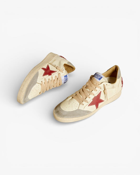 Golden Goose Ball Star Limited Edition Cream Red Star Sneakers