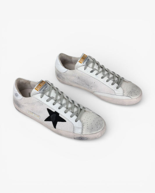 Golden Goose Grey Cord Handcrafted Custom Couple Sneakers