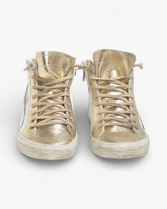 Golden Goose SLIDE Sneakers Leather White Gold Star