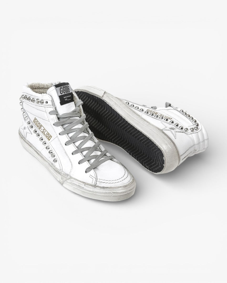 Golden Goose Slide White Handmade Custom Couple Shoes Sizes 34-46