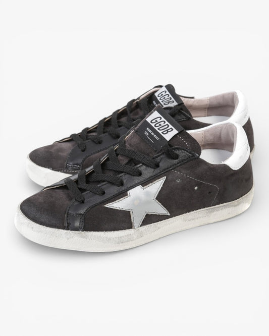 Golden Goose Superstar Brown White Handcrafted Custom Couple Sneakers