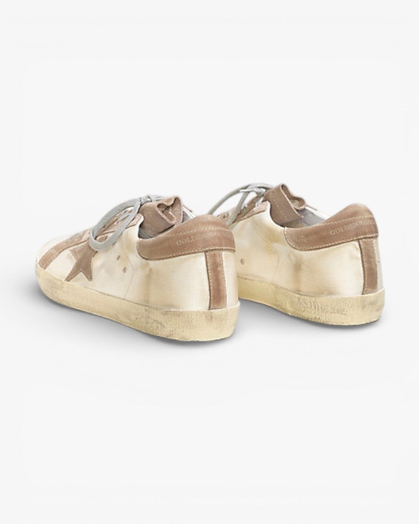 Golden Goose Super‑Star Sneakers White Satin Suede Star