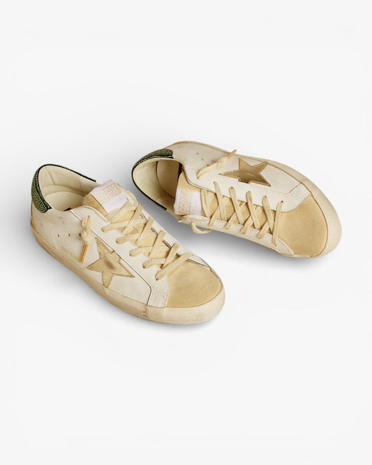 Golden Goose Women’s Super-Star LTD Leather Star Swarovski Crystal Heel Tab