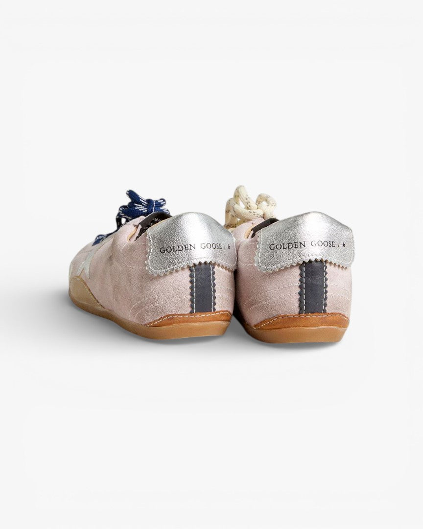 Golden Goose Leather Sneakers with Color Star and Heel Tab