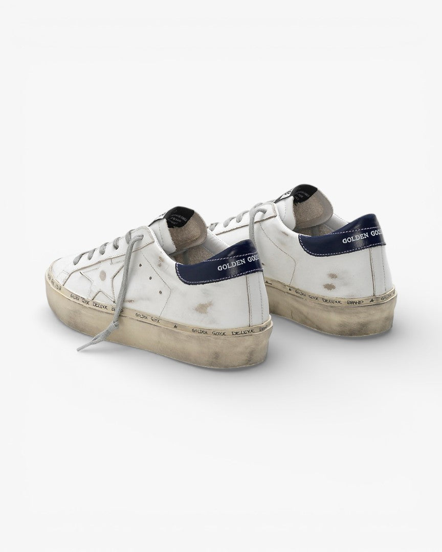 Golden Goose Hi-Star Sneakers G33WS945.A5 Calfskin Upper Star Glossy Leather Heel