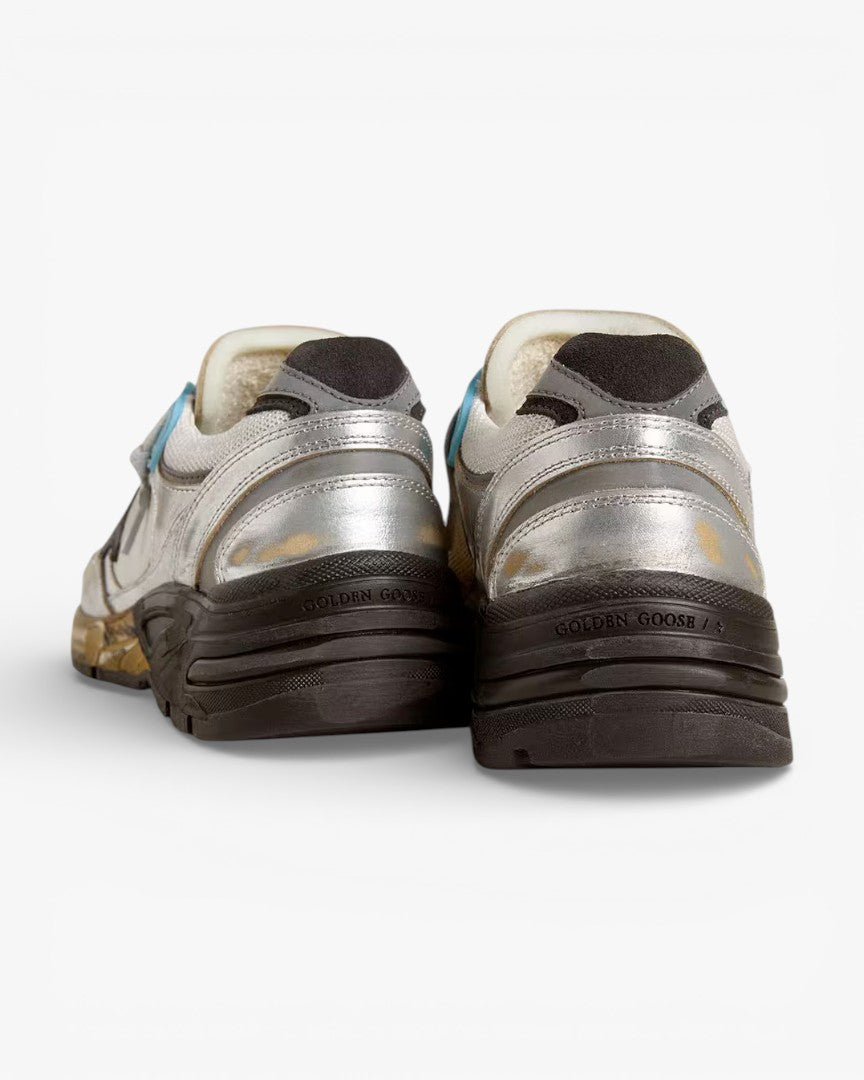 Golden Goose Running Star Silver Blue Sneakers