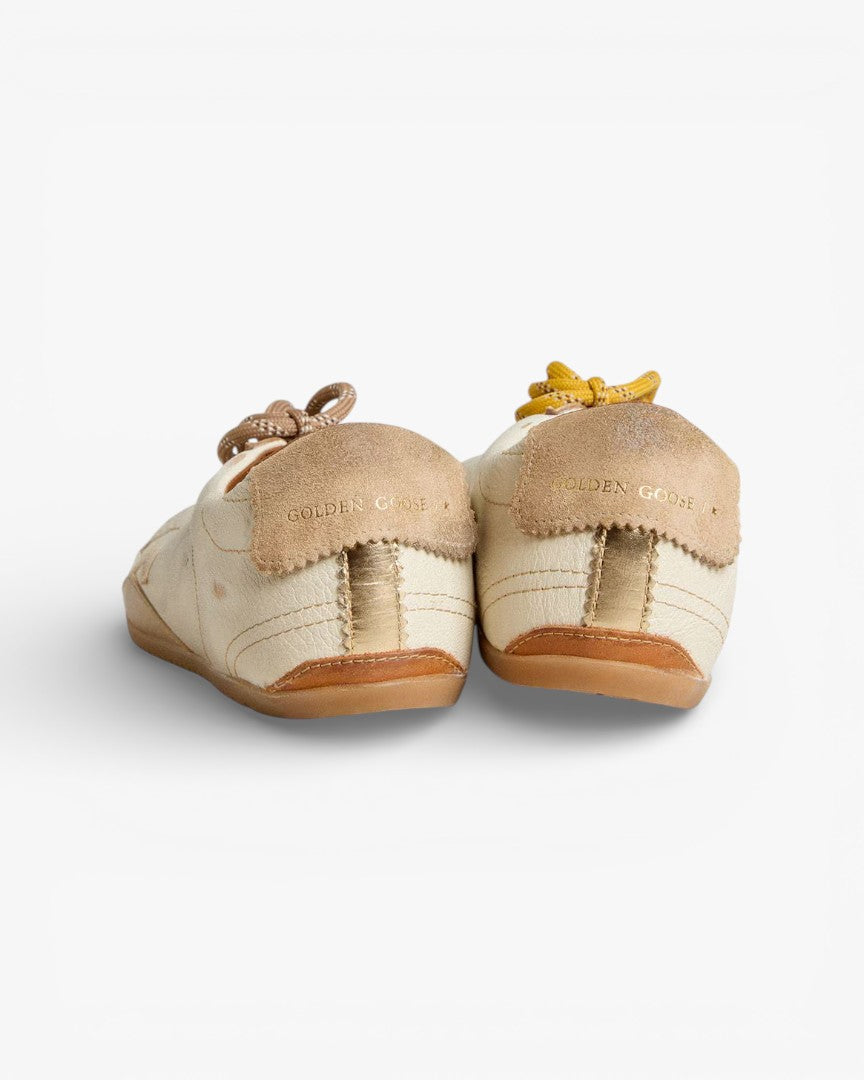 Golden Goose True Star White Nappa Leather Sneakers with Gold Star