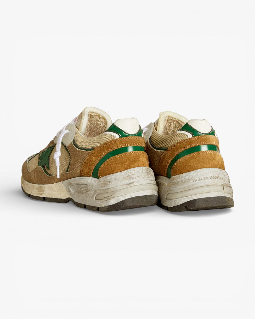 Golden Goose Running Star Beige Green Sneakers