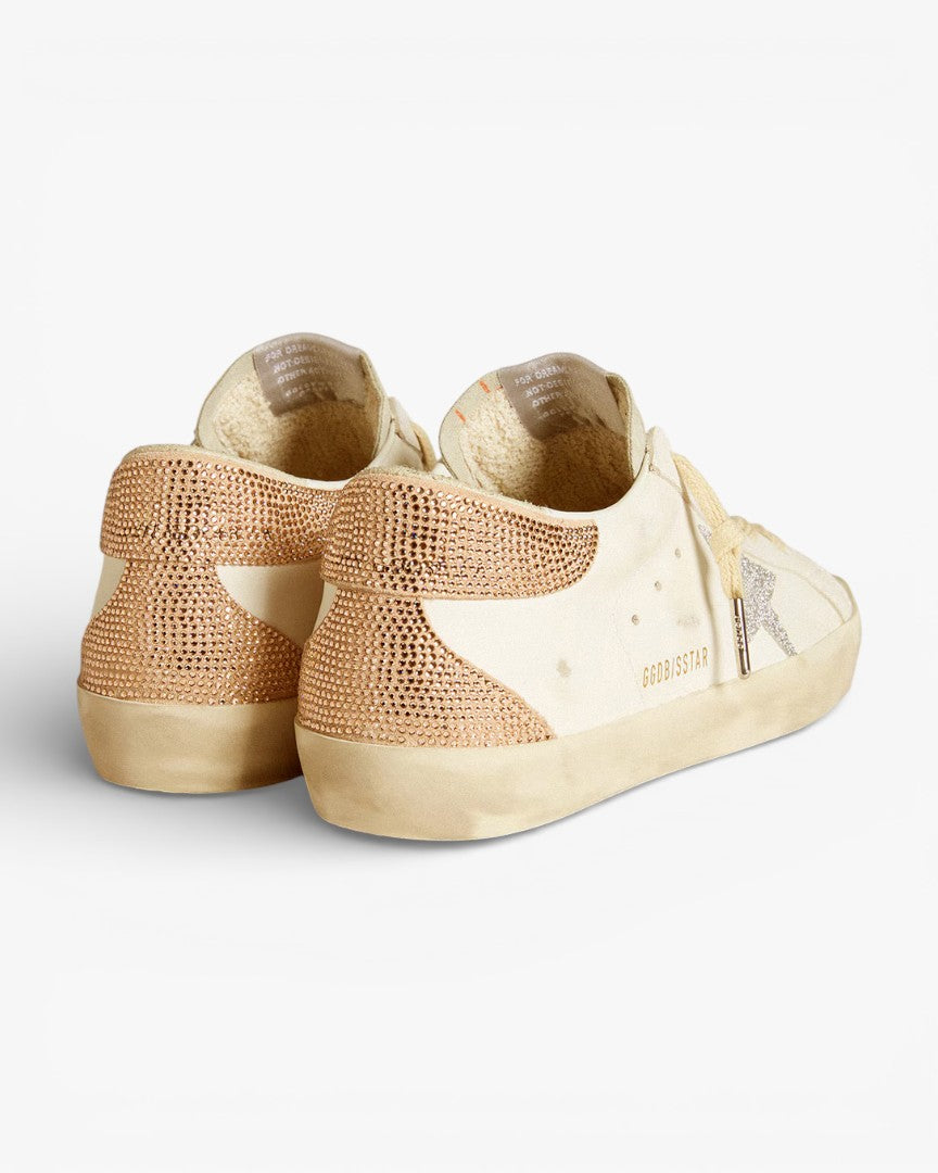 Golden Goose Women’s Super-Star Leather Swarovski Crystal Star Heel Tab
