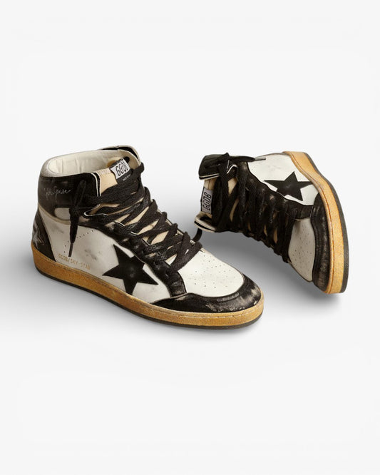 Golden Goose Sky Star Black White High Top Sneakers