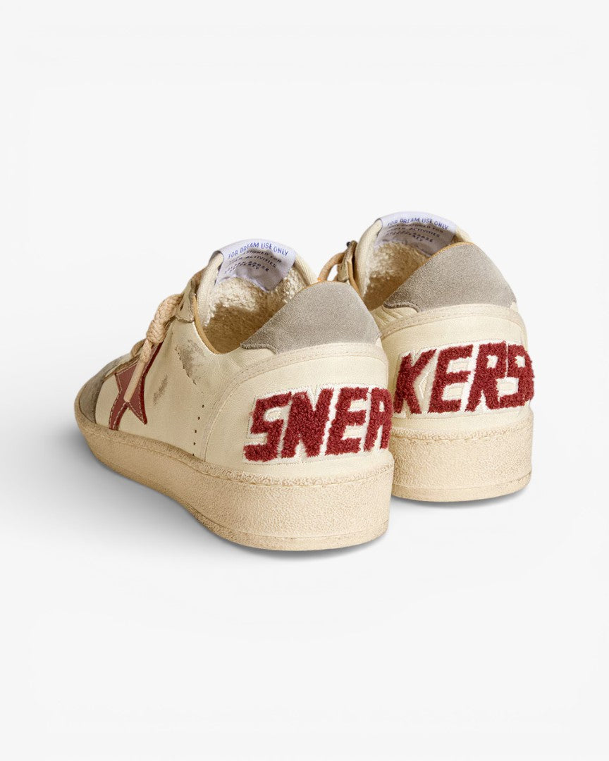 Golden Goose Ball Star Limited Edition Cream Red Star Sneakers