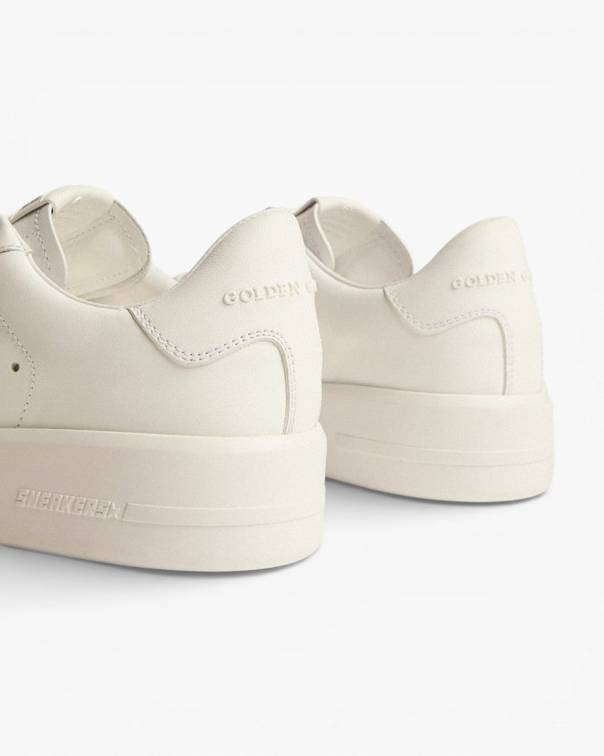 Golden Goose Purestar White Leather Sneakers Crystal Silver Star