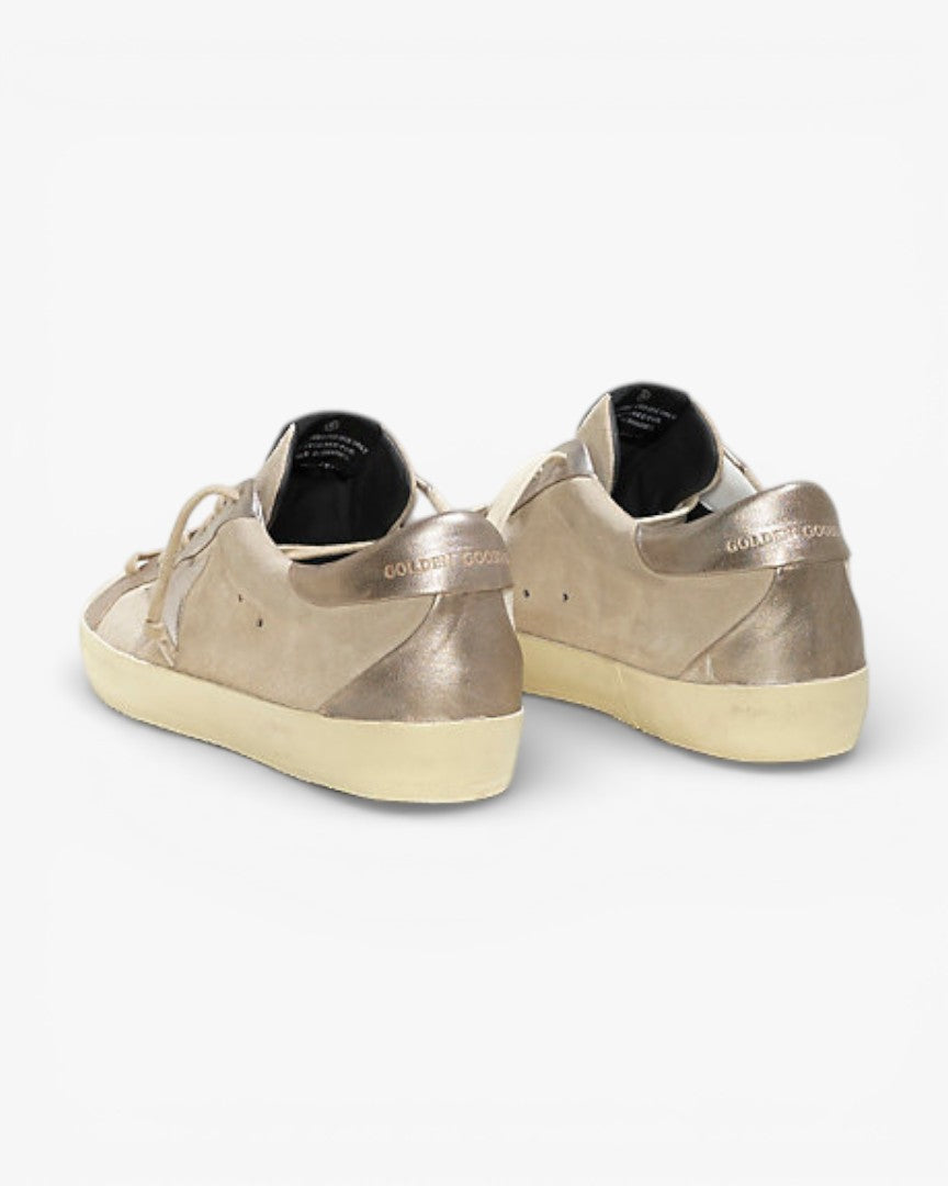 Golden Goose Super‑Star Bespoke Sneakers Beige Suede Gold Star