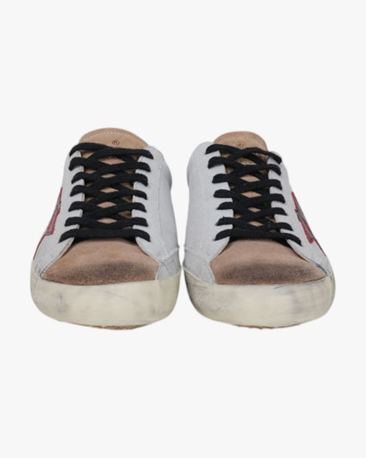 Golden Goose Silver Purple Handcrafted Custom Couple Sneakers