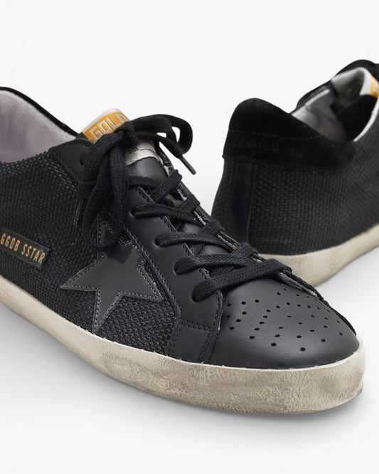 Golden Goose Superstar Sneakers Technical Mesh With Shiny Leather Star