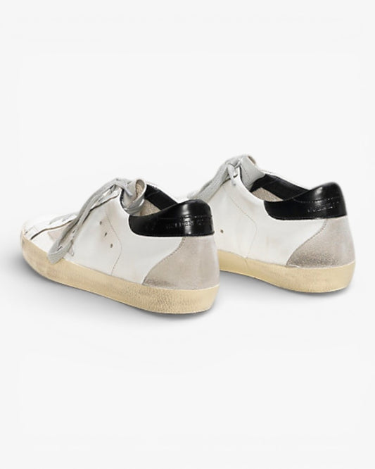 Golden Goose Super‑Star Sneakers White Black Cream Suede Leather