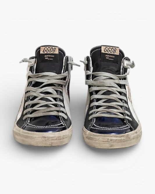 Golden Goose SLIDE Sneakers Leather Glitter Star