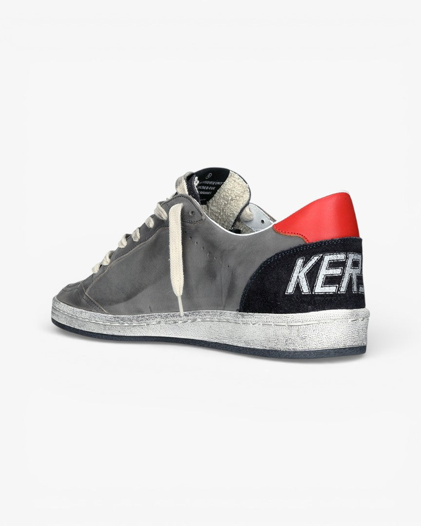 Golden Goose Ball Star Gray Sneakers White Star Red Heel Tab