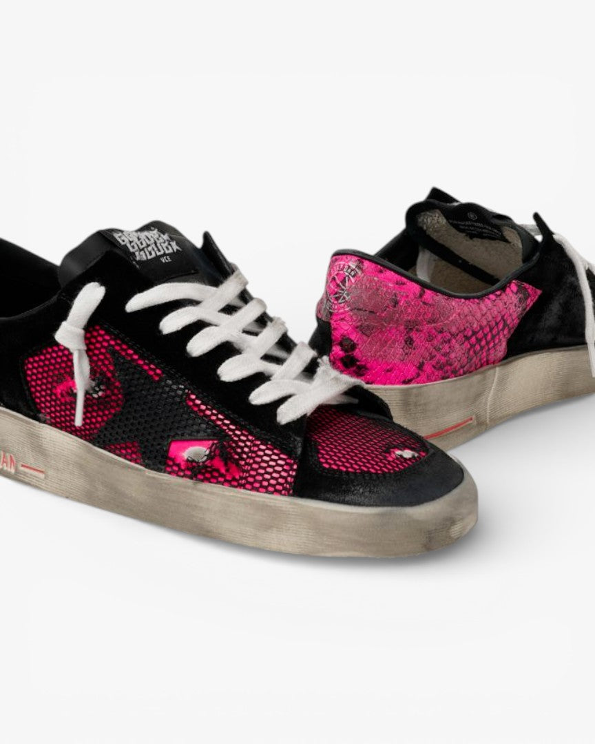 Golden Goose Fuchsia Black LAB Limited Edition Sneakers