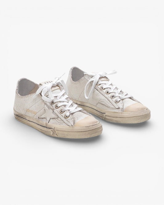 Golden Goose V STAR 2 Suede Canvas Star Sneakers