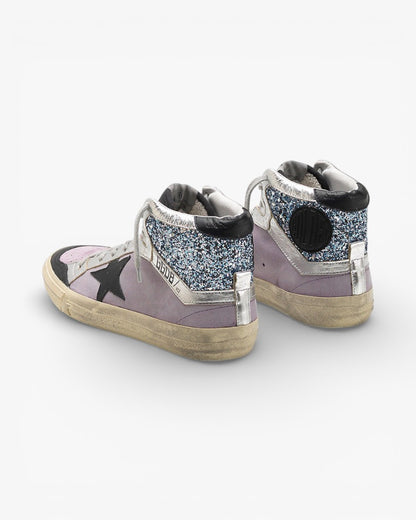 Golden Goose Hi-Star Sneakers Pink Glitter Silver Star