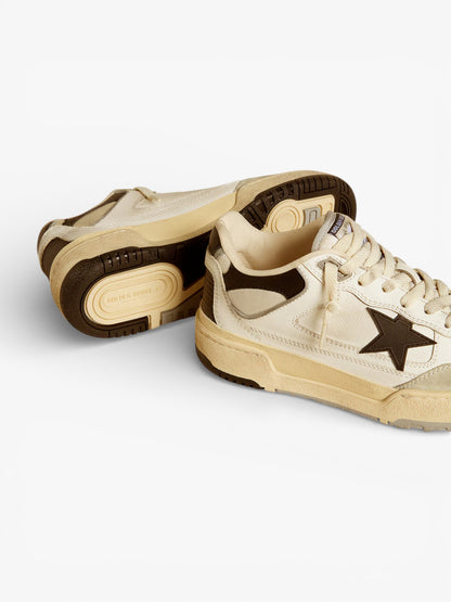 Golden Goose Forty2 Black Star and Black Leather Heel Tab Sneakers