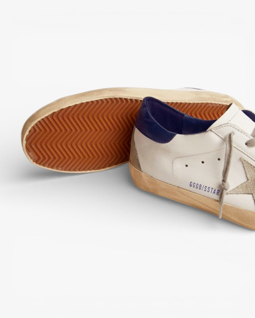 Golden Goose Super‑Star Sneakers Suede Star Blue Heel Tab