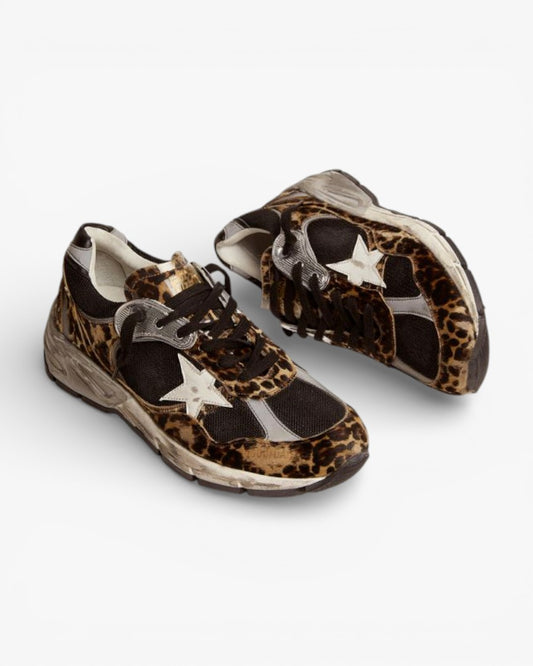 Golden Goose Running Star Leopard Sneakers