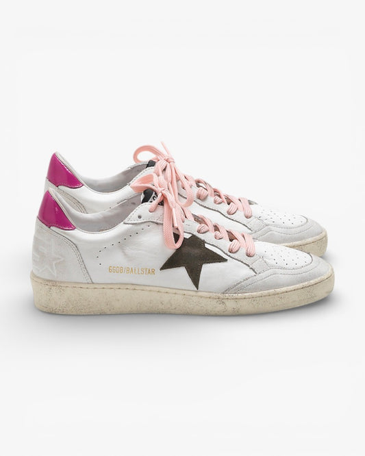 Golden Goose Ball Star Leather Suede Sneakers