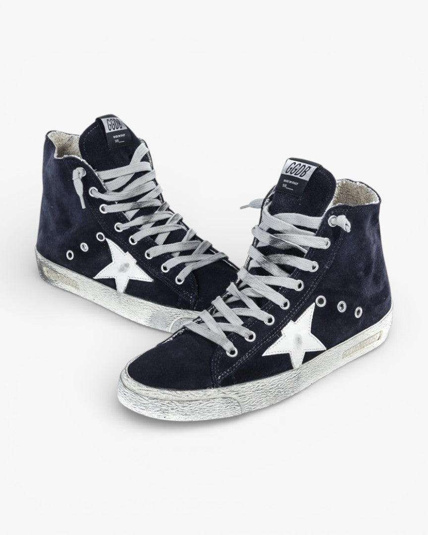 Golden Goose FRANCY Sneakers Suede Leather Star Navy Suede