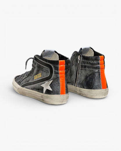 Golden Goose Slide Sneakers Camoscio Suede Pelle Star Savage Black